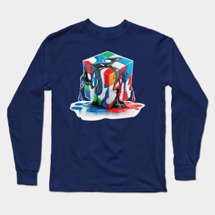 Melting Cube of Color Long Sleeve T-Shirt